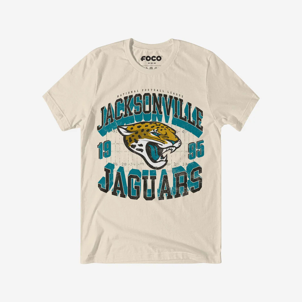 Jacksonville Jaguars Field Arched Wordmark T-Shirt | FOCO inc