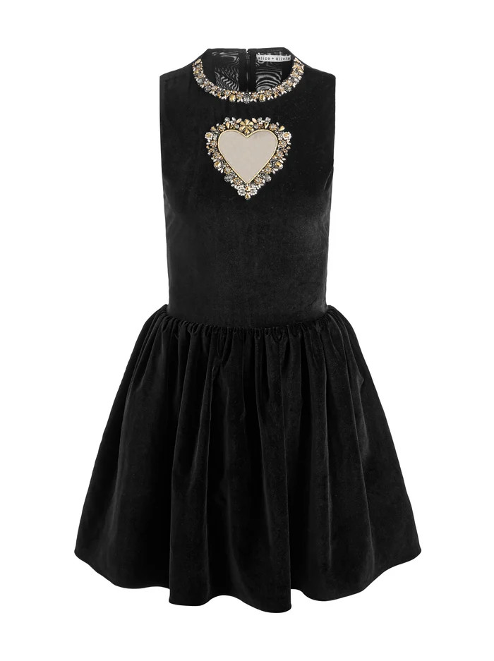 ELLA VELVET MINI DRESS | Alice + Olivia