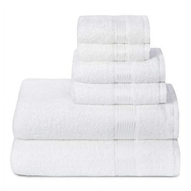 BELIZZI HOME Ultra Soft 6 Pack Cotton Towel Set, Contains 2 Bath Towels 28x55 inch, 2 Hand Towels... | Walmart (US)