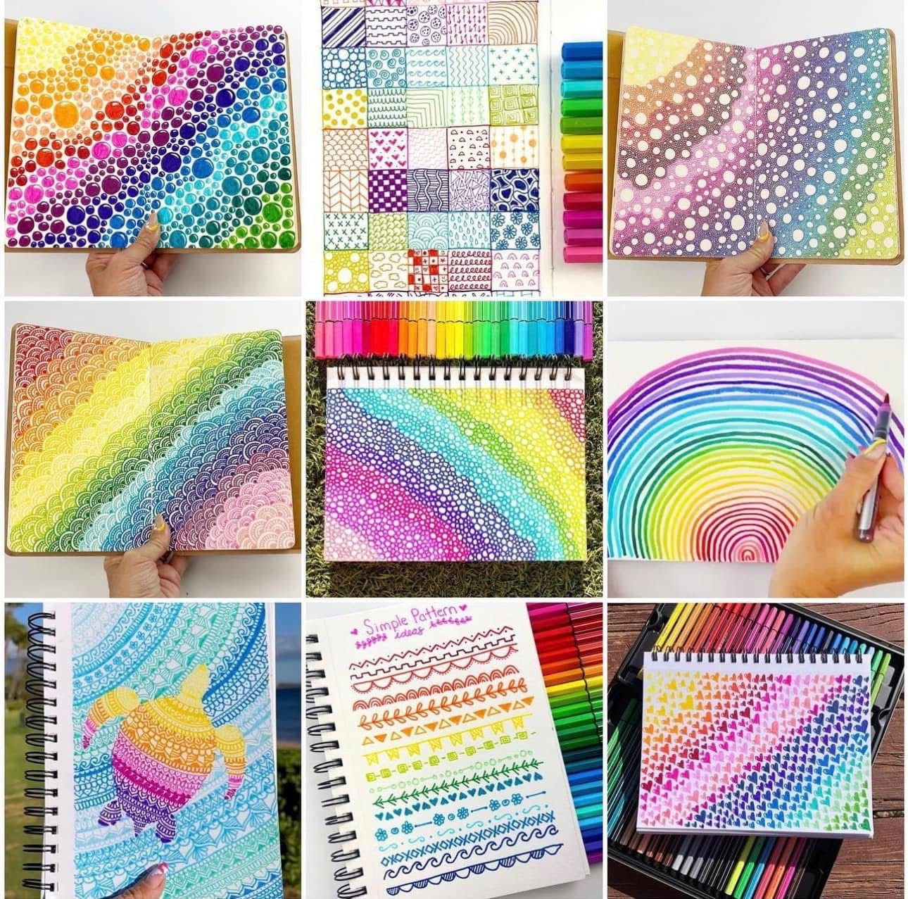 Favorite markers and sketchbooks. I love both the Staedtler brush pens and the Stabilo 68 pens. They both work great for patterns. 