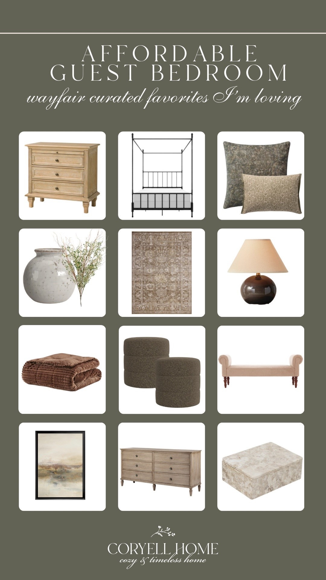 Affordable guest bedroom from Wayfair! My curated finds & favorites 🤎 Guest Bedroom, Traditional Home, Modern Home, Wayfair Home, Affordable Home, Neutral Home

#january2026

#LTKHome