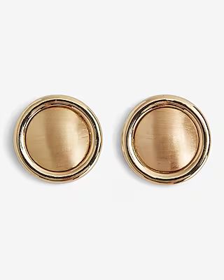 Brushed Button Stud Earrings | Express (Pmt Risk)