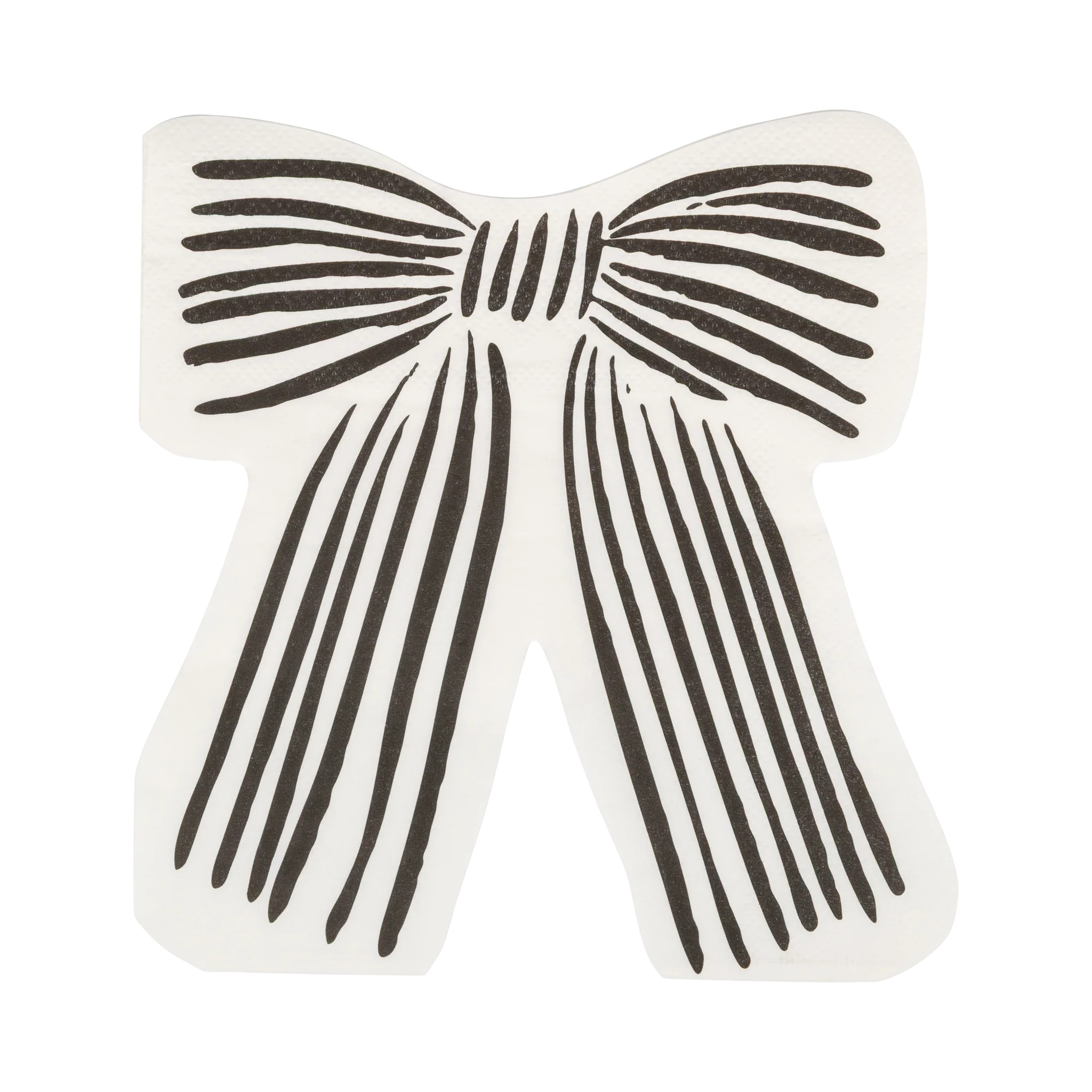 Black and Cream Bow Shaped Dinner Napkin | My Mind's Eye