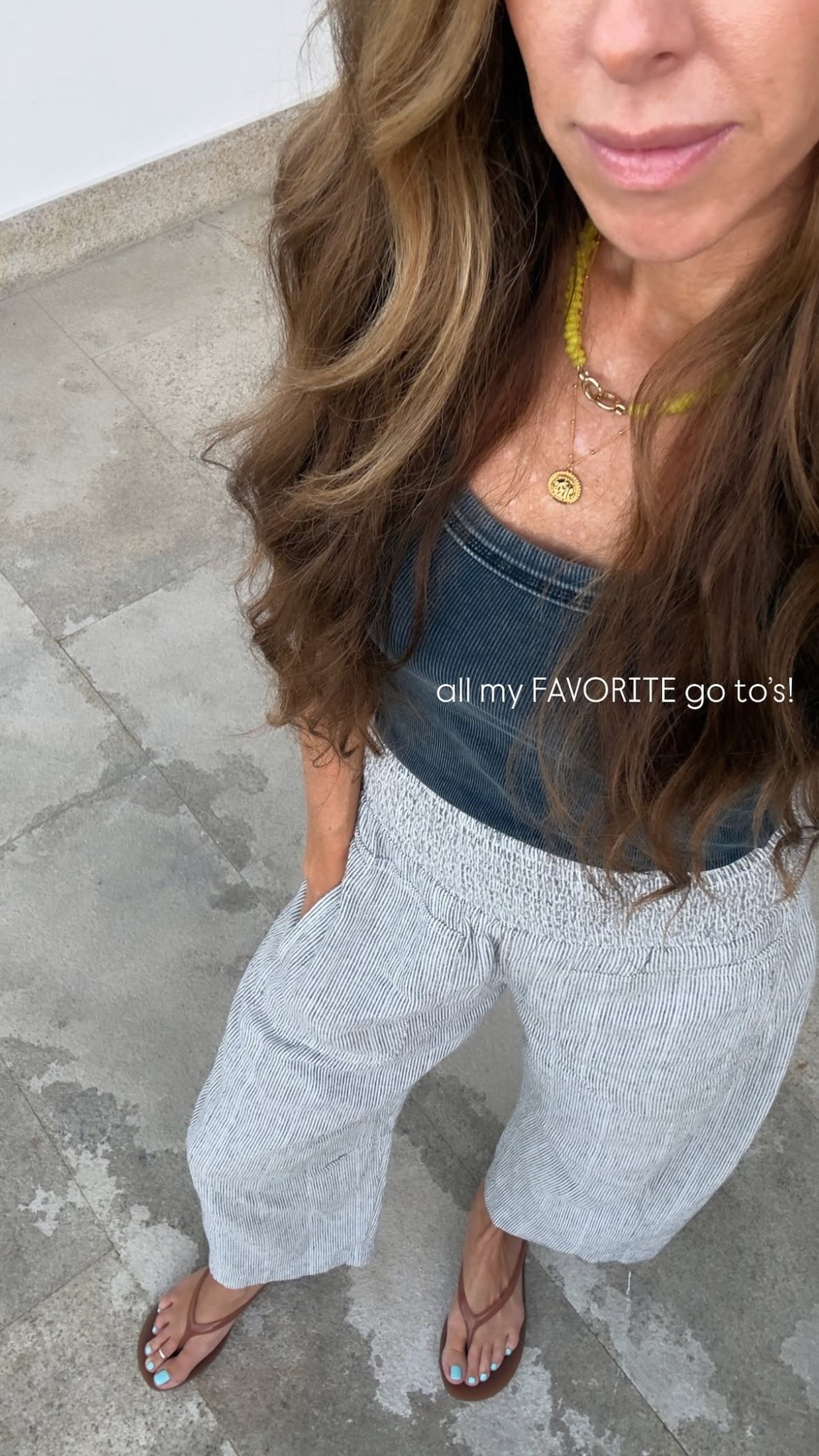 My go to tank and pants!!! So lightweight for summer.