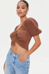 Peasant-Sleeve Crop Top | Forever 21 (US)