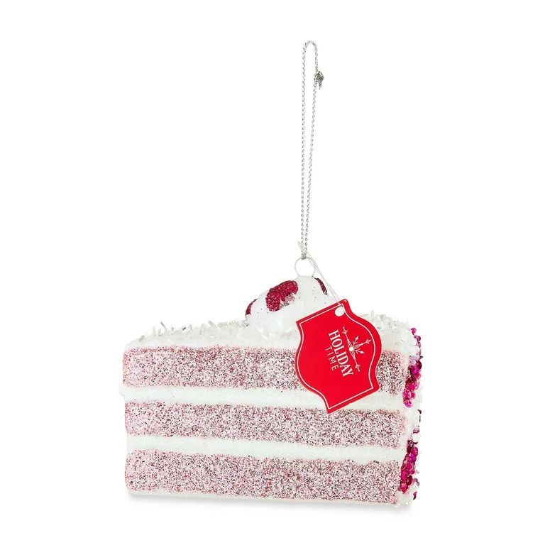 Pink and White Chunky Sequins Cake Decorative Ornament, 3 in, by Holiday Time | Walmart (US)