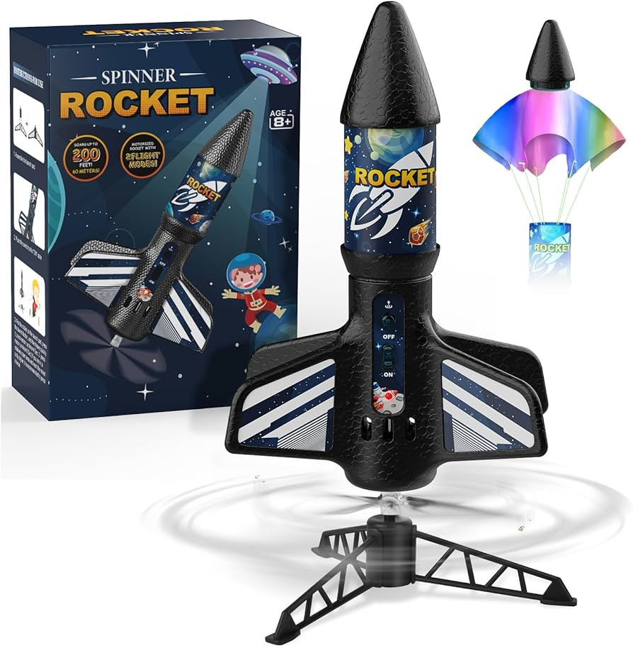 Rocket Launcher for Kids, Self Launching Motorized Air Rocket Toy, Outdoor Toys for Ages 8-12, Mo... | Amazon (US)