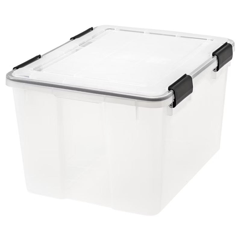 IRIS WeatherPro Plastic Storage Bin Clear with Lid | Target