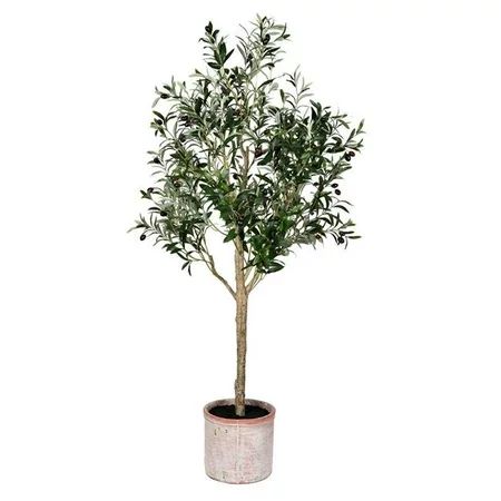 Vickerman FH190350 5 ft. Green Potted Olive Tree in Pot | Walmart (US)
