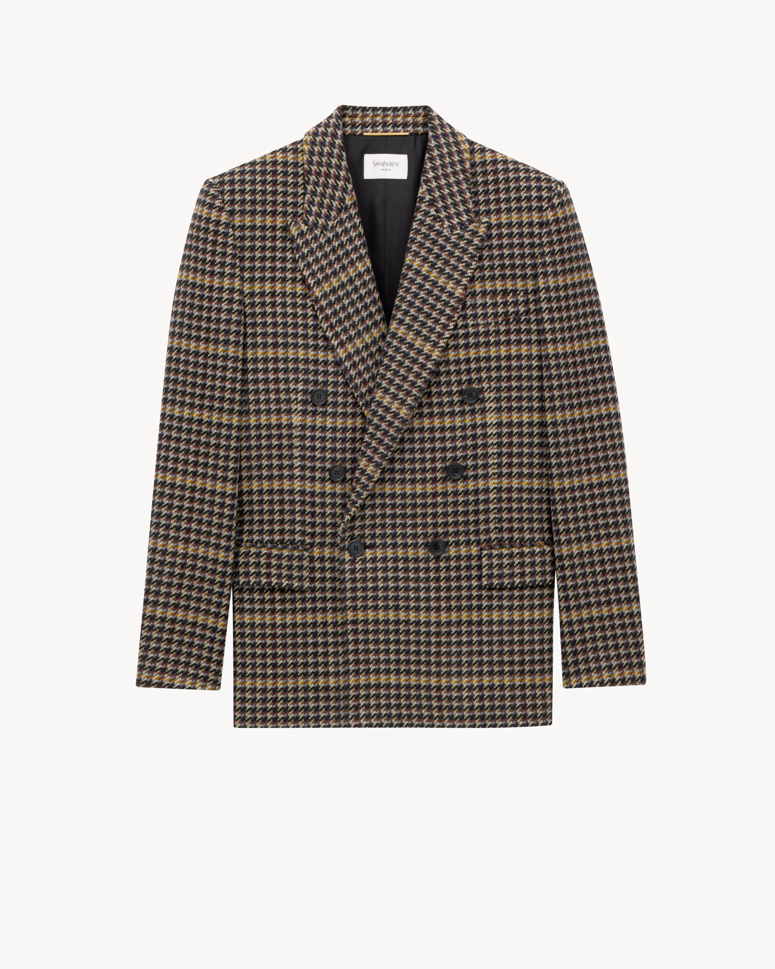 jacket in wool check | Saint Laurent Inc. (Global)