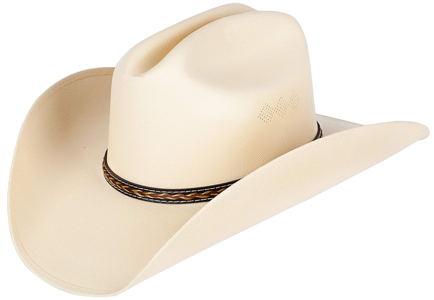 Queue Essentials Western Style Pinch Front Straw Canvas Cowboy Cowgirl Straw Hat | Amazon (US)