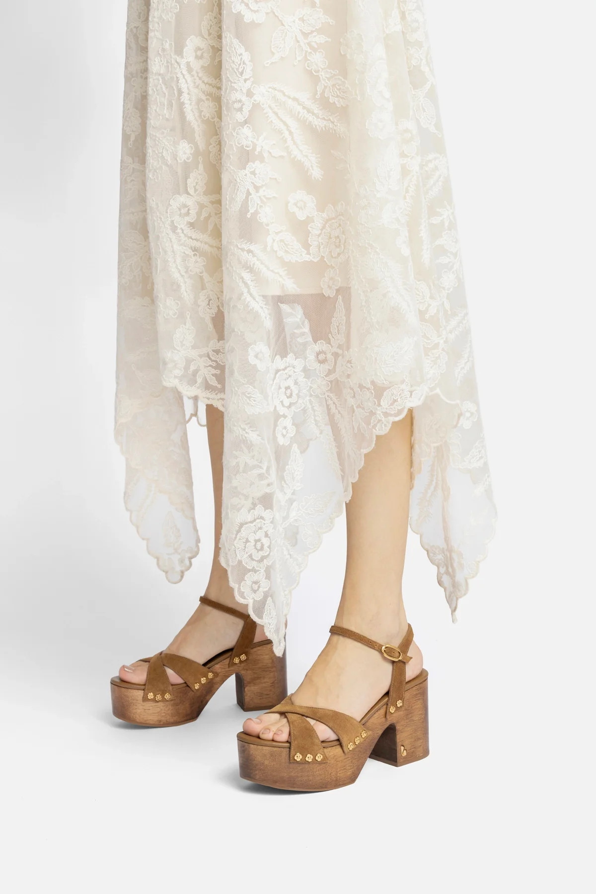 Talitha Sandal In Russet Suede | Larroude