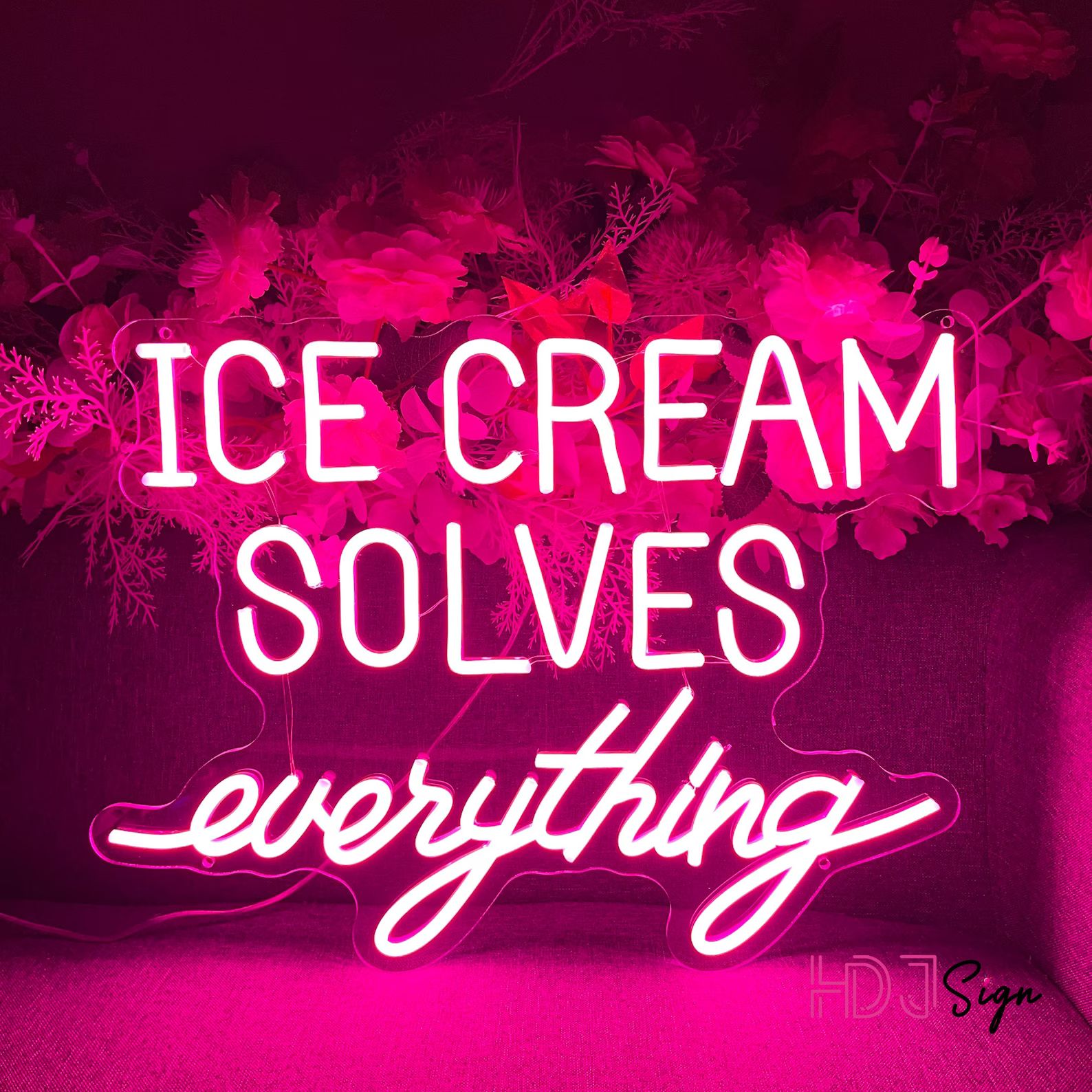 Ice Cream Solves Everything Led Neon Sign for Shop Store Bar - Etsy | Etsy (US)