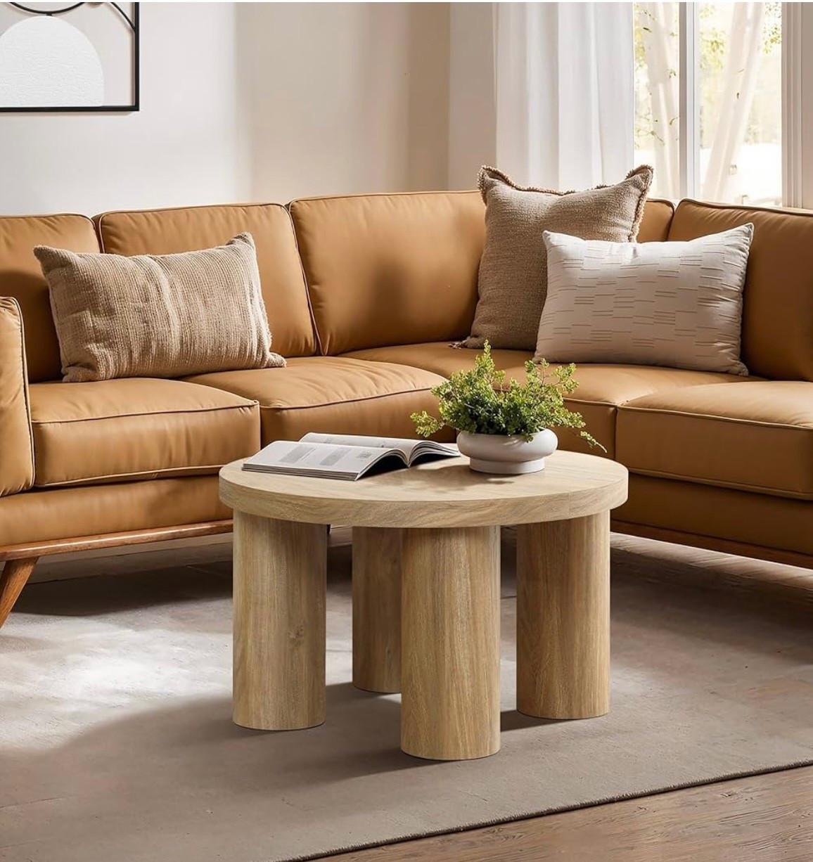 Round Coffee Table with 4 Pillar Legs, 27.5" Wide 

#LTKOver40 #LTKStyleTip #LTKHome