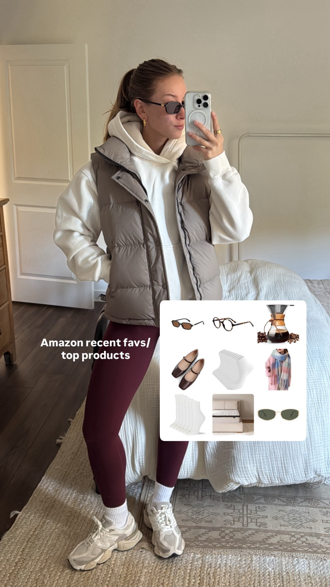 10/20/25 Sharing a few of my Amazon top sellers and current favorites — linking my go-to oval fashion glasses and sunglasses, a cozy plaid blanket scarf, my favorite neutral crew socks, our 12-inch mattress we love, my brown square-toe flats, and my pour-over coffee maker that’s been a game-changer for slow mornings 🕯️✨

#LTKFindsUnder100 #LTKSeasonal #LTKFindsUnder50