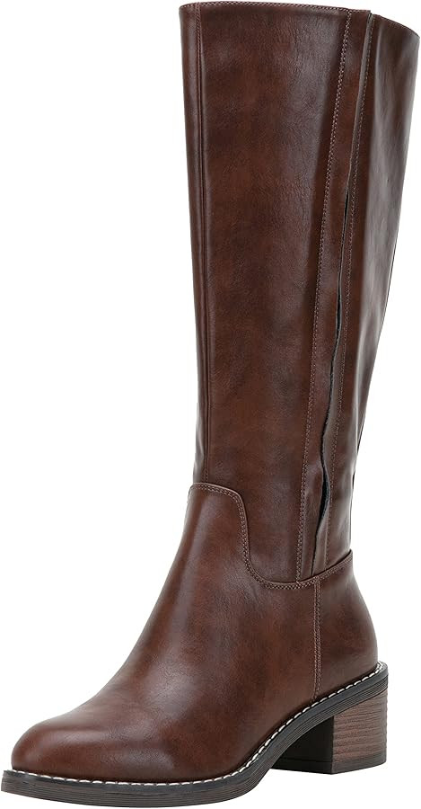 Jeossy Women's 9661 Knee High Boots, Riding High Boots with Inner Zipper and Side Hidden Elastic ... | Amazon (US)