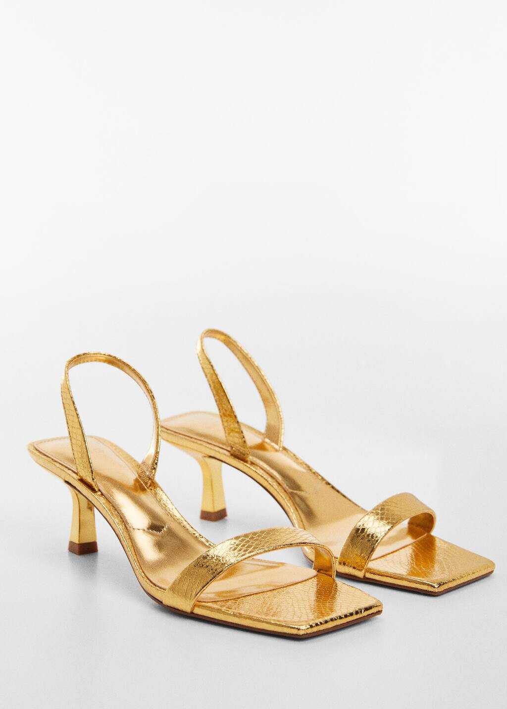 Metallic snake sandals -  Women | Mango United Kingdom | MANGO (UK)
