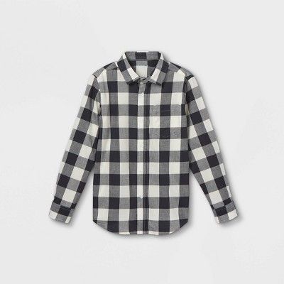 Boys' Button-Down Stretch Woven Long Sleeve Shirt - Cat & Jack™ | Target