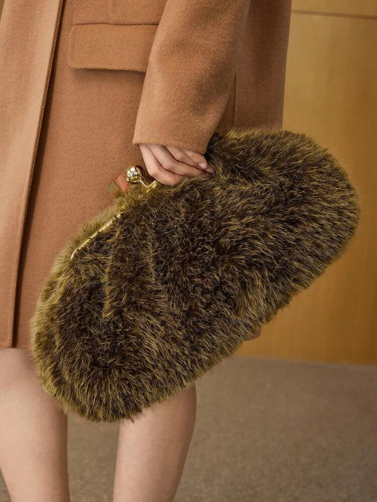 MOTF PREMIUM PLAID KISSLOCK CLUTCH | SHEIN