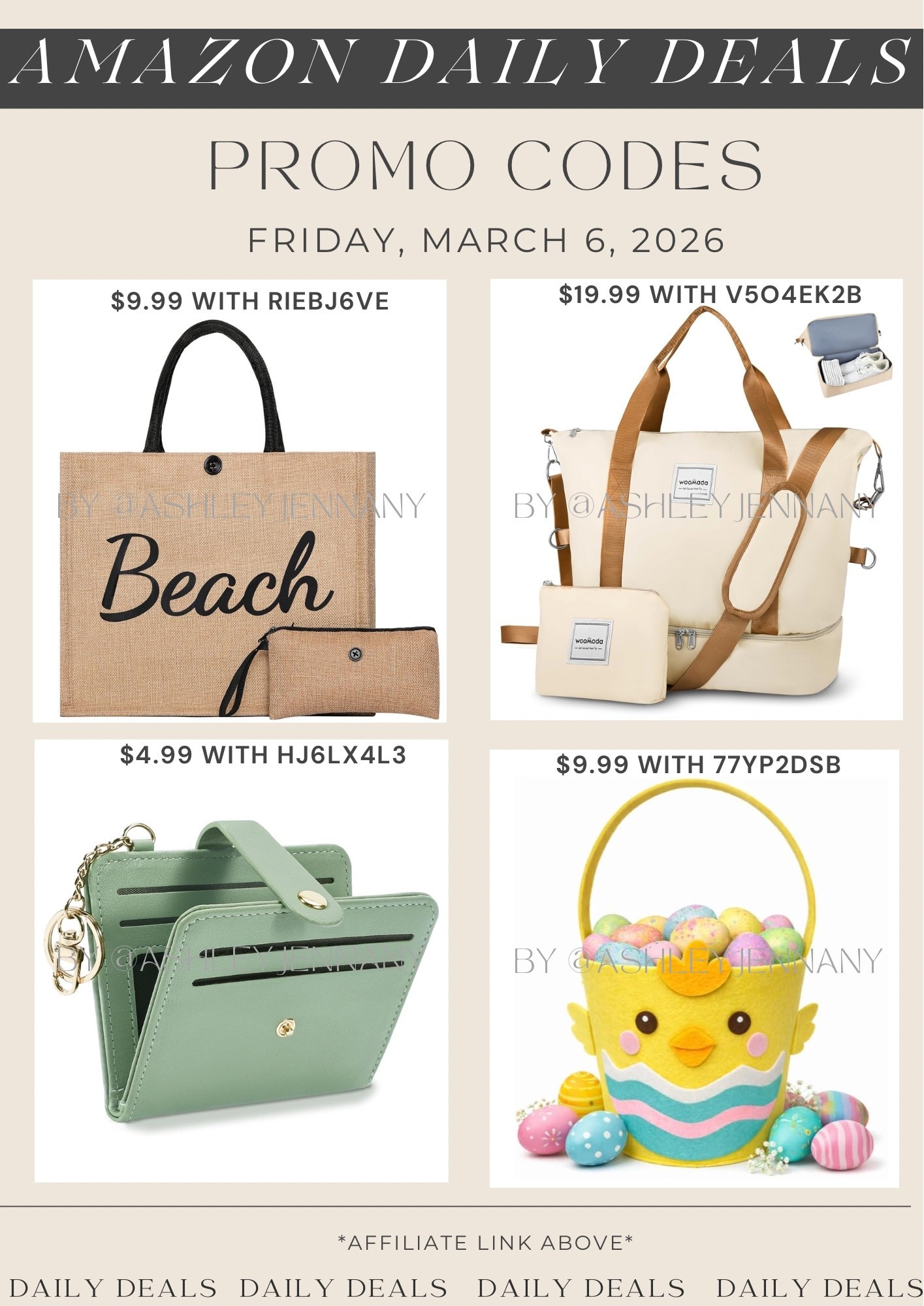 Amazon deals on beach bag, tote bag, wallet and easter basket 

#LTKSaleAlert #LTKSeasonal #LTKTravel
