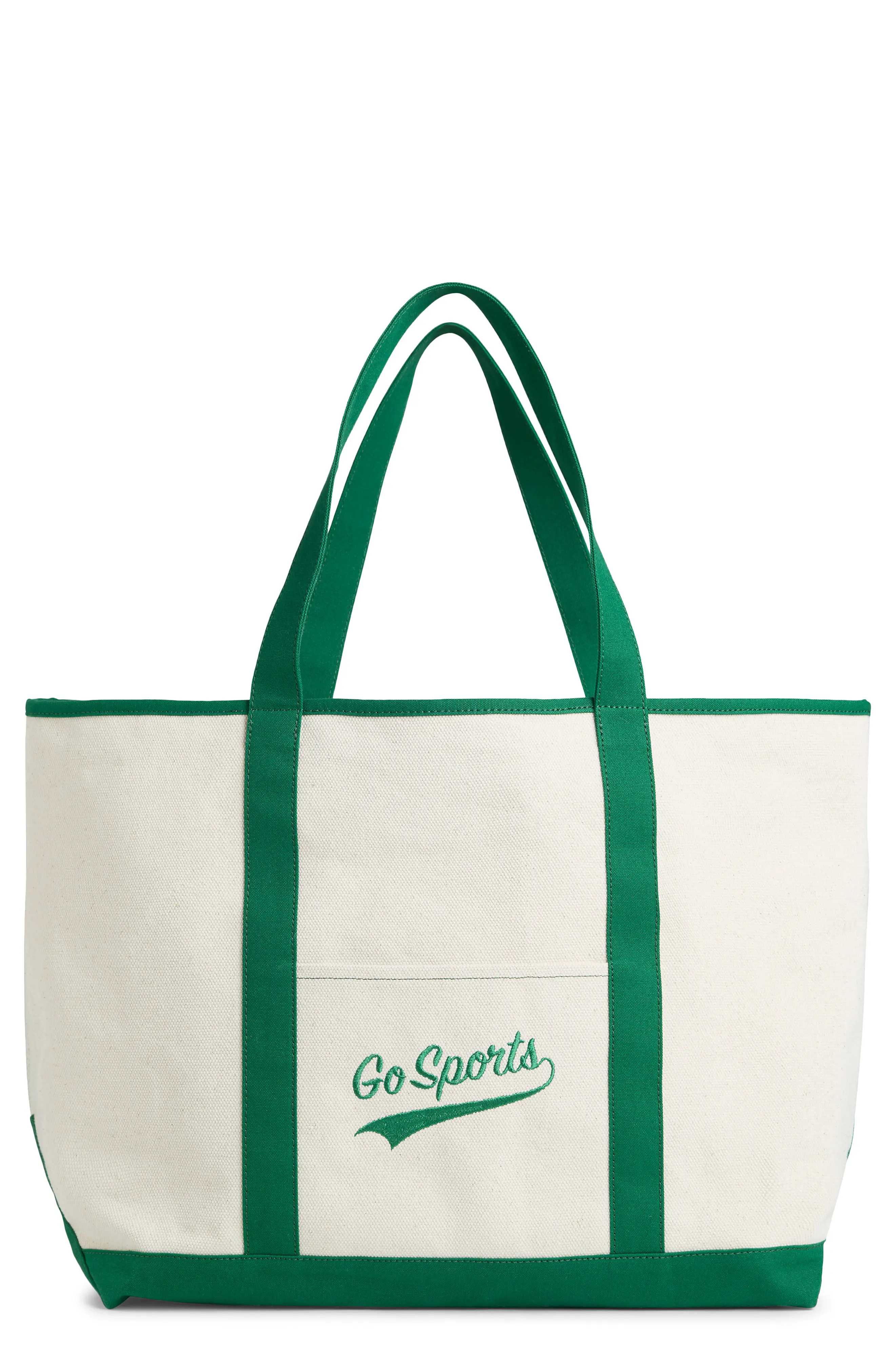 Large Go Sports Embroidered Canvas Tote (Women) | Nordstrom | Nordstrom
