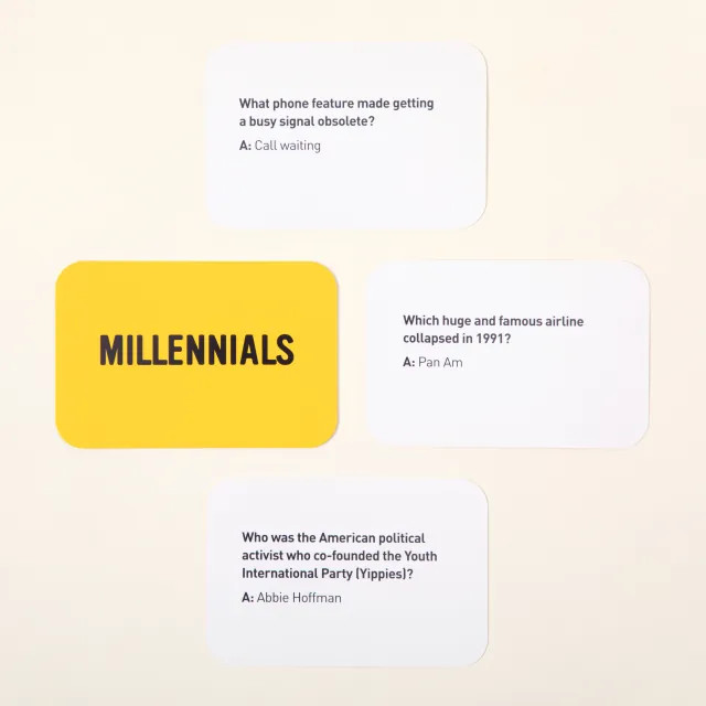 Millennials vs. Boomers Trivia Game | UncommonGoods