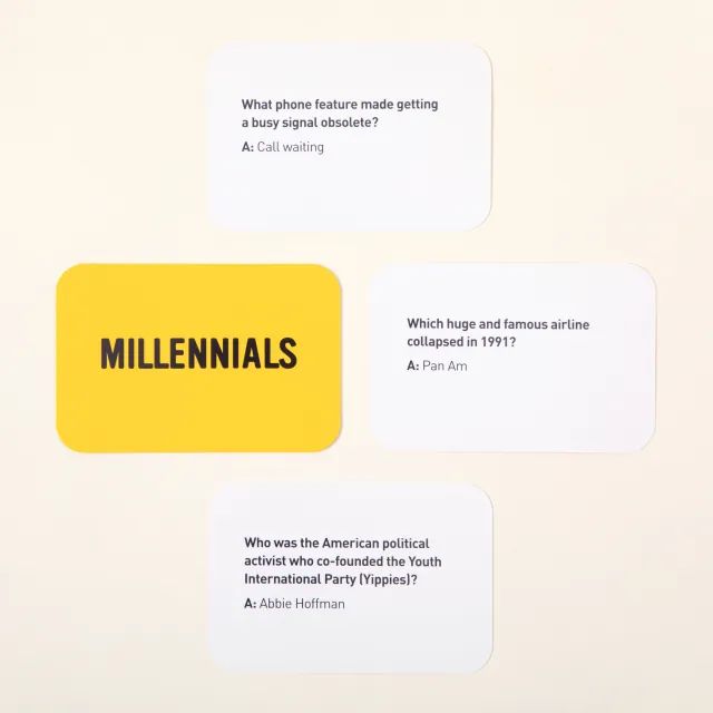 Millennials vs. Boomers Trivia Game | UncommonGoods