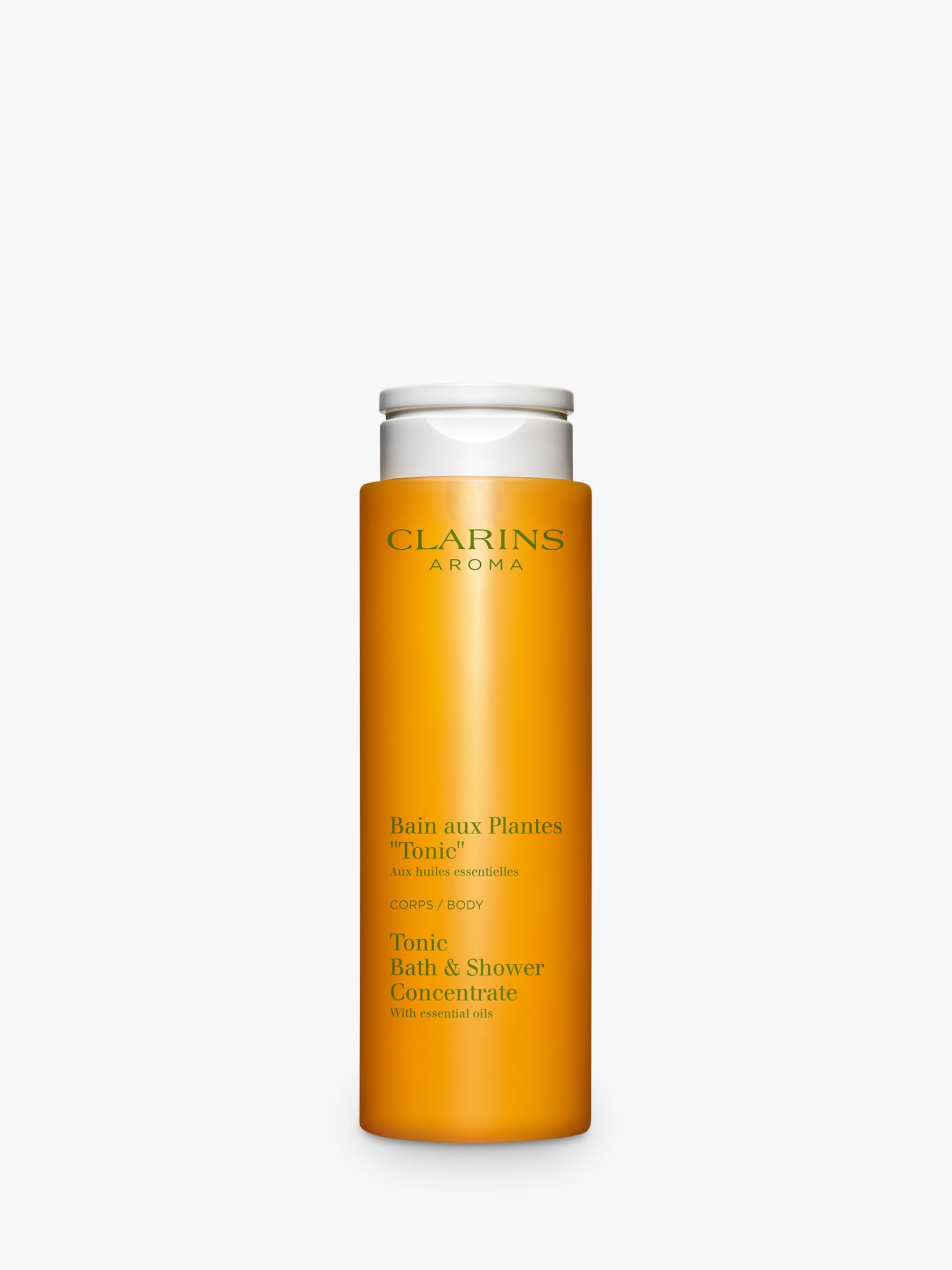 Clarins Tonic Bath & Shower Concentrate Eco Refillable, 200ml | John Lewis (UK)
