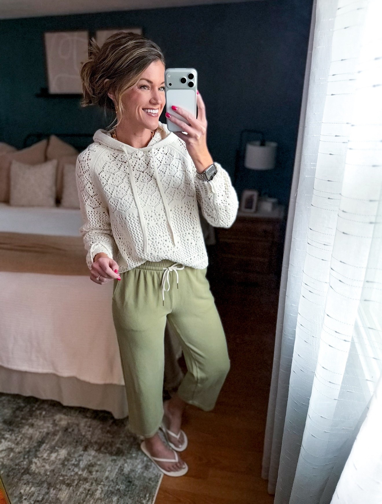 This open knit hoodie looks like it would be from a boutique. Nope, Walmart for the win  

#LTKootd