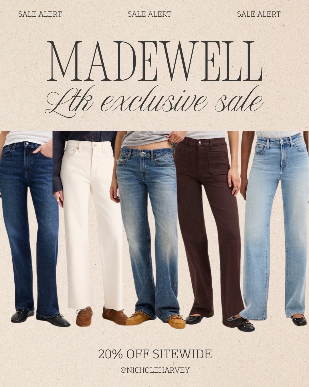 The exclusive LTK sale at Madewell is here! You can get 20% off all of these amazing jeans right now! I have some pairs of Madewell jeans and they are some of my faves. I linked some new styles for fall. You can use code LTK20 for the discount. All linked⬆️

#Itkfinds #Itkcreator #Itkwatchnow #madewell
#madewellsale #Itksale #Itksalemadewell #jeans # denim

#LTKxMadewell #LTKootd #LTKSaleAlert