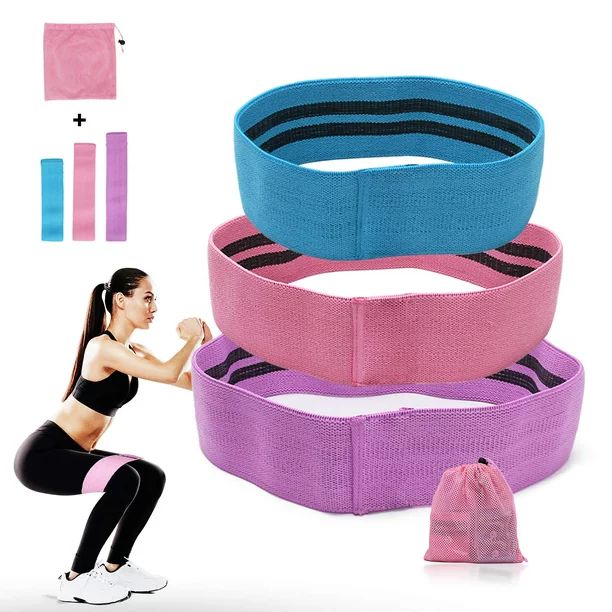3pc Booty Resistance Workout Hip Exercise Bands, Fitness Loop Circle Exercise Legs and Butt- Acti... | Walmart (US)
