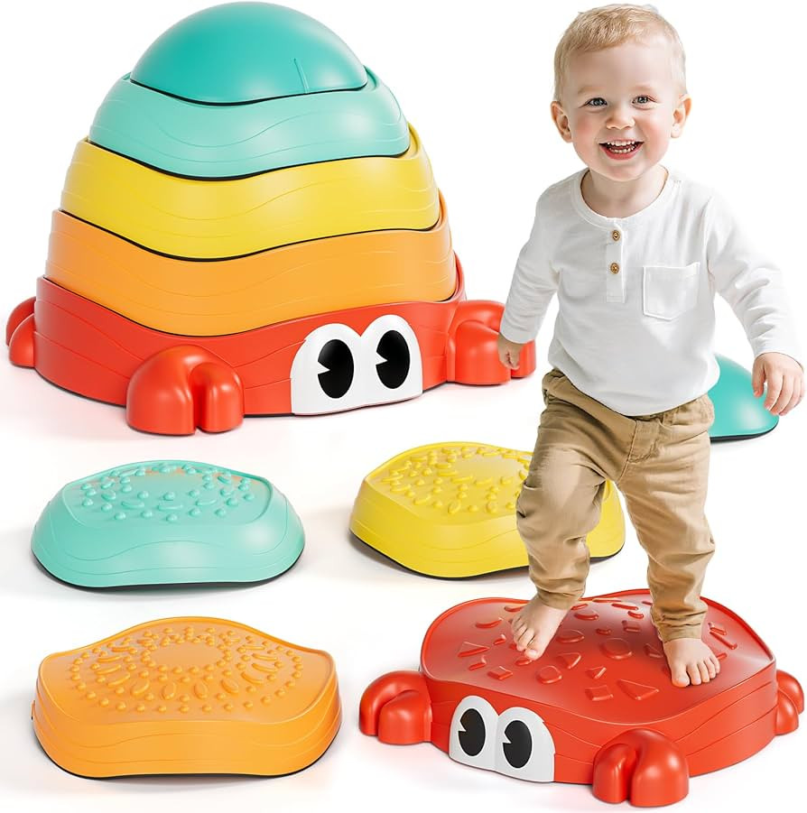 Lehoo Castle Stepping Stones for Kids, Non-Slip Toddler Stepping Stones for Autism, Balance Stone... | Amazon (US)