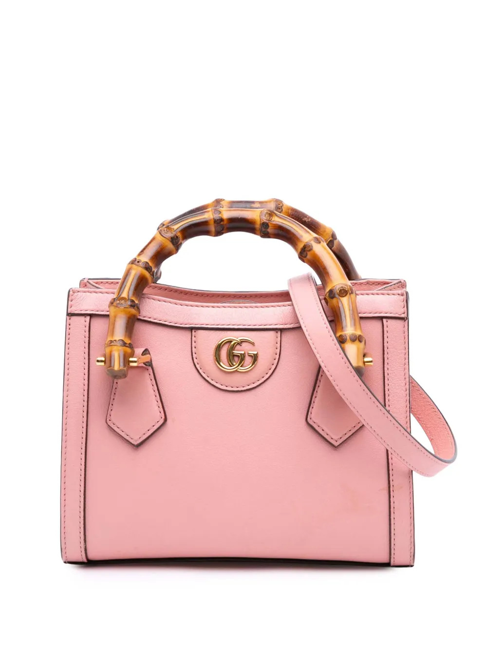 Gucci Pre-Owned 2016-2025 Mini Calfskin Bamboo Diana satchel - Pink | Farfetch Global