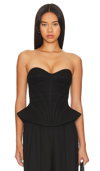 Arlette Corset Top in Black | Revolve Clothing (Global)