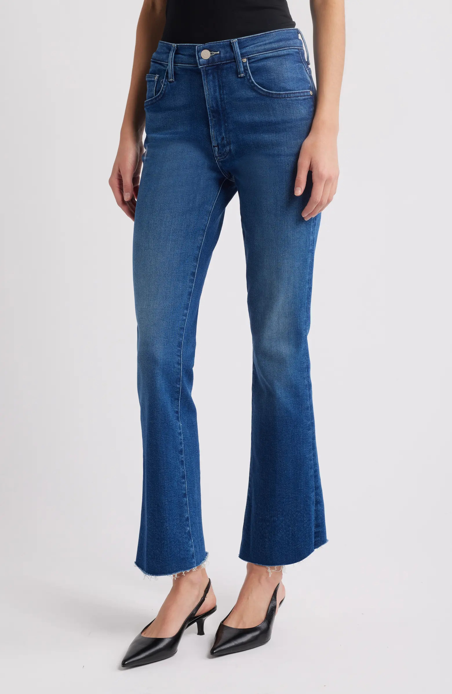 The Insider High Waist Fray Hem Crop Bootcut Jeans | Nordstrom