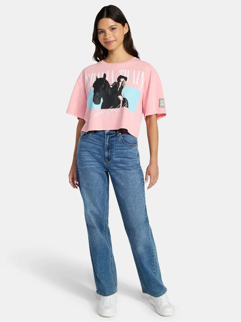 Shania Twain Women's Skimmer Tee with Short Sleeves, XXS-4X | Walmart (US)