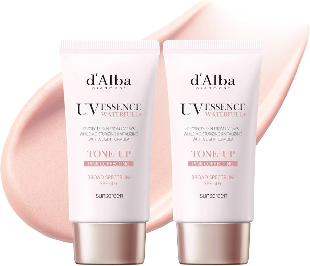 [2 ea] d'alba Piedmont Waterfull Tone-Up Sunscreen Serum BROAD SPECTRUM SPF 50 + Korean Sunscreen... | Amazon (US)