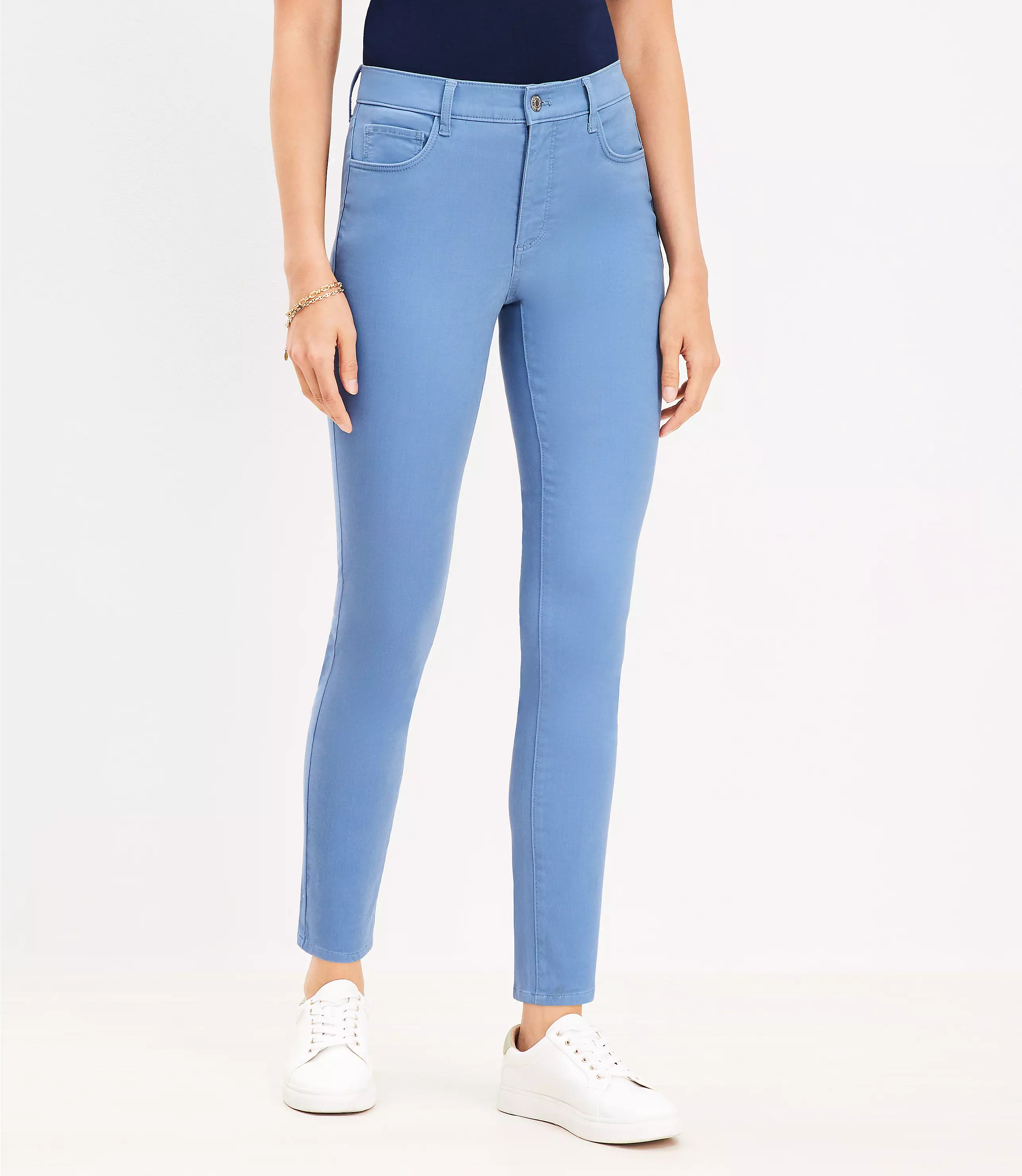 Five Pocket Skinny Pants in Sateen | LOFT