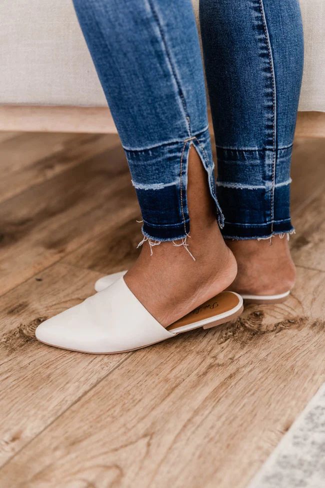 The Emma Mules Off White | The Pink Lily Boutique