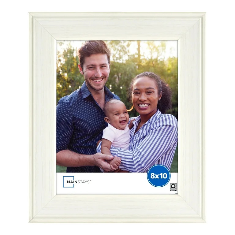 Mainstays – 8x10 Picture Frame – White Rustic Tabletop Photo Frame | Walmart (US)