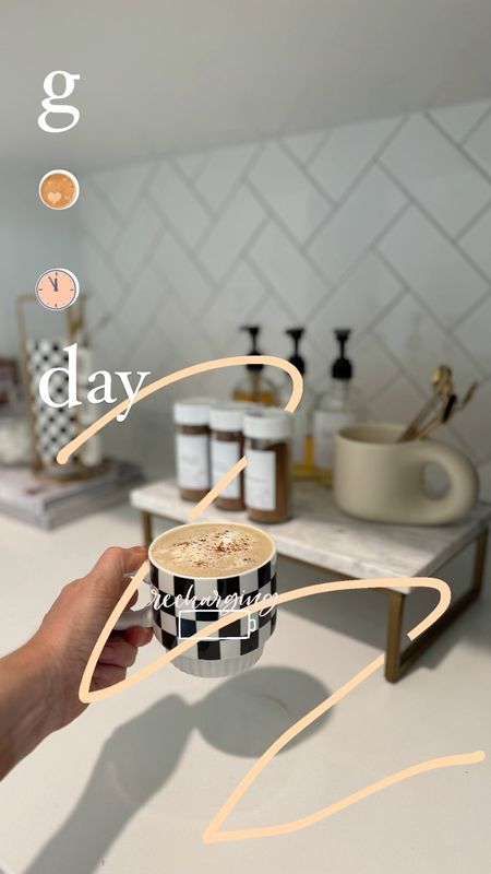 Love my checkered espresso mugs and cute enough to display :)

Coffee bar essentials/ cute coffee mug / marble tray / apothecary spice jars / coffee syrup bottles / 

#LTKHome #LTKSaleAlert