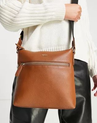 Paul Costelloe leather cross body bag in tan | ASOS (Global)