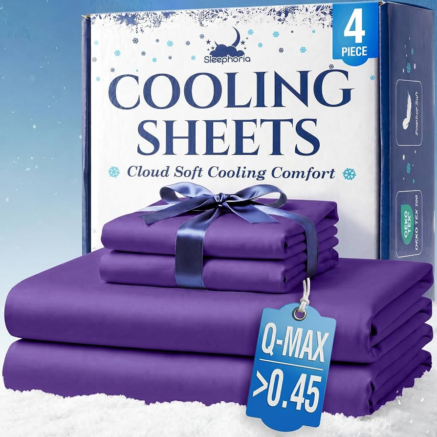 Cooling Sheets - BreezeWeave 4 PC Full Size Cooling Bed Sheets for Hot Sleepers & Deep, Cool Rest... | Amazon (US)