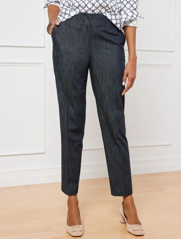 Refined Denim Tapered Ankle Pants | Talbots