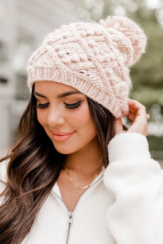 Stumble Head First Blush Pom Pom Beanie | Pink Lily