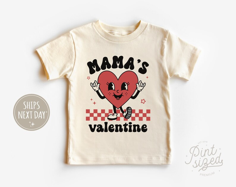 Mama's Valentine Baby Onesie® Retro Valentine's Day Bodysuit Cute Natural Baby Onesie® - Etsy | Etsy (US)