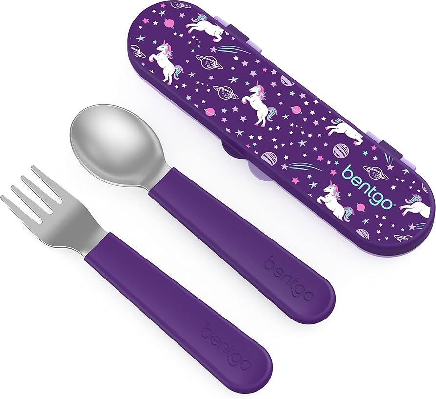 Bentgo® Kids Stainless Steel Utensil Set - Reusable Fork, Spoon & Storage Case - High-Grade BPA-... | Amazon (US)