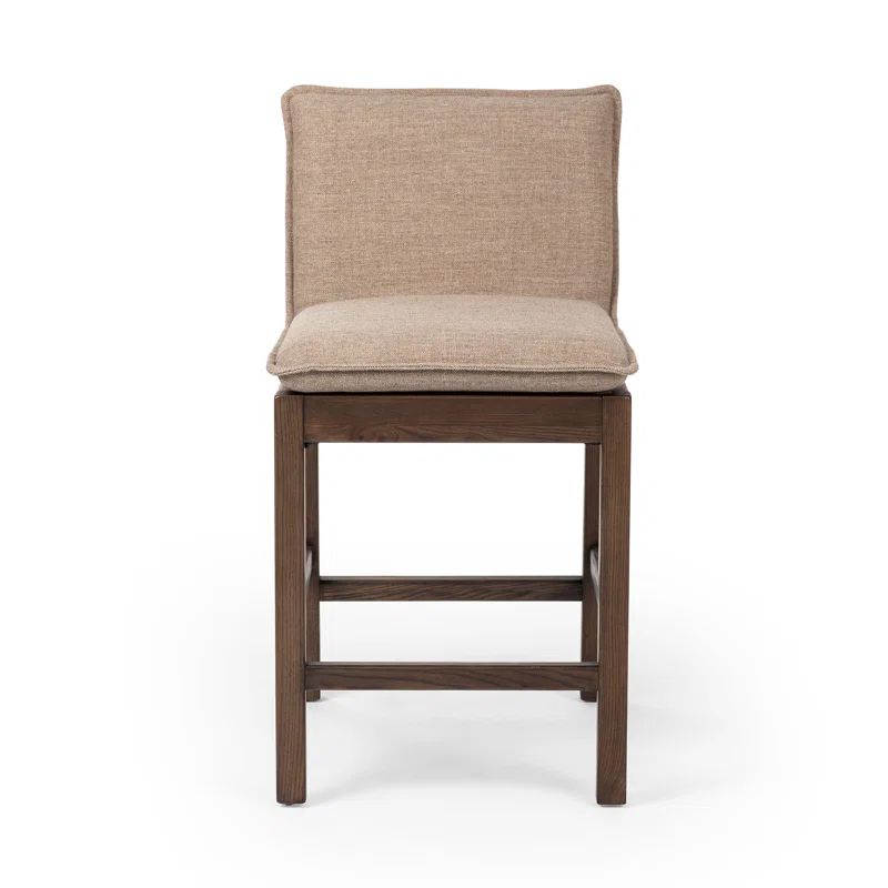 Gafton Upholstered Counter Stool with Solid Wood Frame | Wayfair North America