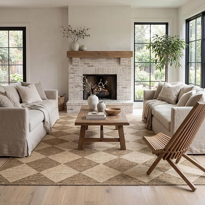 nuLOOM Outdoor Performance Collection Sabina Brown/Ivory, 8' x 10', Soft and Cozy, High Traffic, ... | Amazon (US)