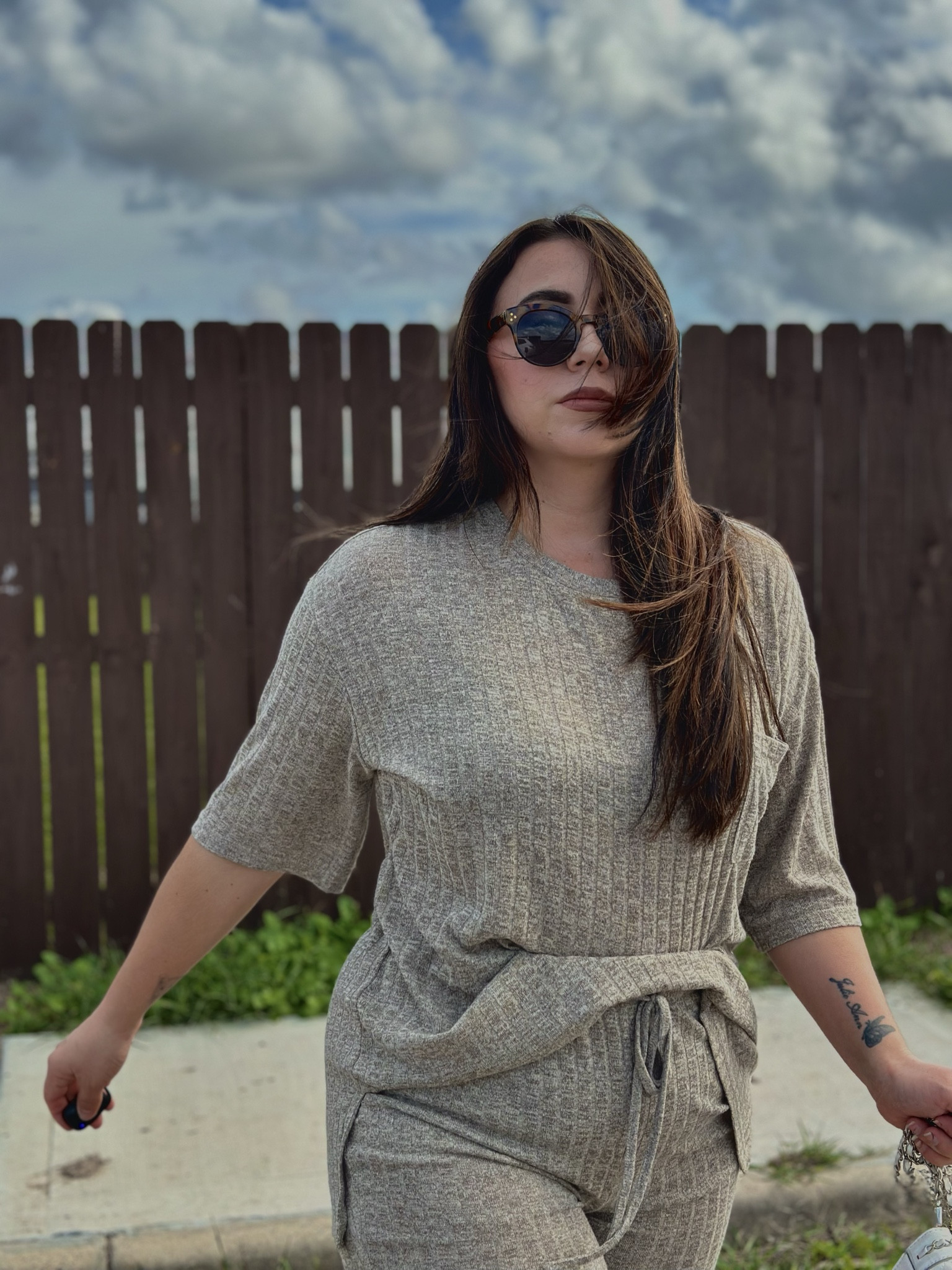 Amazon Find ✨ neutral tone two piece set // shorts and oversized tee. I’m wearing a size 16w perfect for my mid size - plus size queens 🫅- my sizing for reference is 10-12, L-XL. This fit me as a perfect oversized fit 🙌🏻

#LTKstyletip #LTKplussize #LTKmidsize